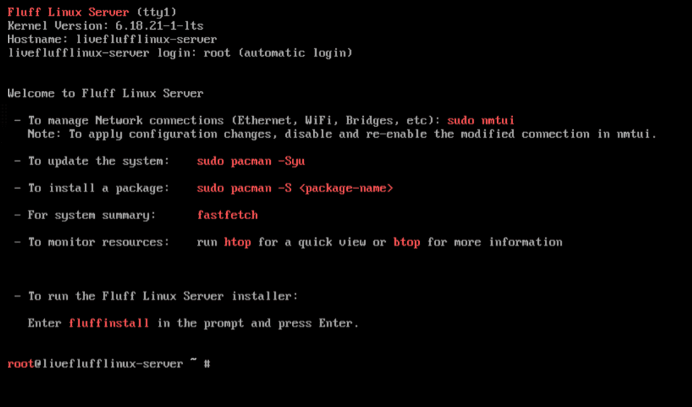 Fluff Linux screenshot